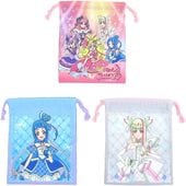 キミとアイドル プリキュア 巾着 3枚セット 全柄違い キャラクター小物入れ 入園入学準備 保育園 幼稚園 小学校|キャラクター用品