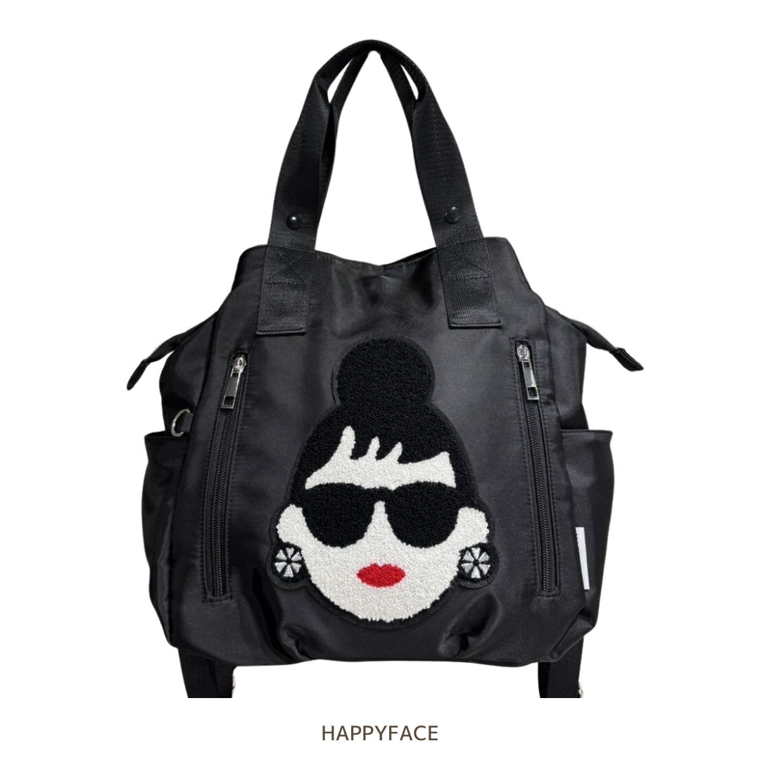 【HAPPY FACE】相良刺繍 10ポケットリュック
