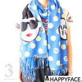 HAPPY FACE ハッピーフェイス レディエマ 全身 ロゴストール 大判 秋冬 売れ筋 レディース|キャラクター用品