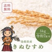 令和7年産 新米 島根県産 きぬむすめ 5kg 精米 白米 ツヤと甘みのある色白美人米 コシヒカリ系 冷めても美味しい ご家庭用 ギフト用|キャラクター用品