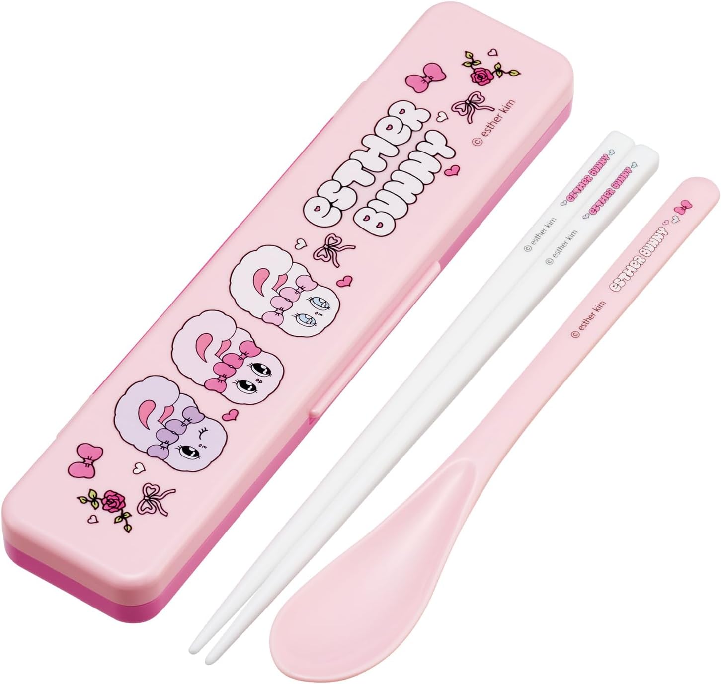 スケーター(Skater) コンビセット 箸＆スプーン 18cm 日本製 エスターバニー CCS3SA-A お弁当用 カトラリーセット 食洗機対応