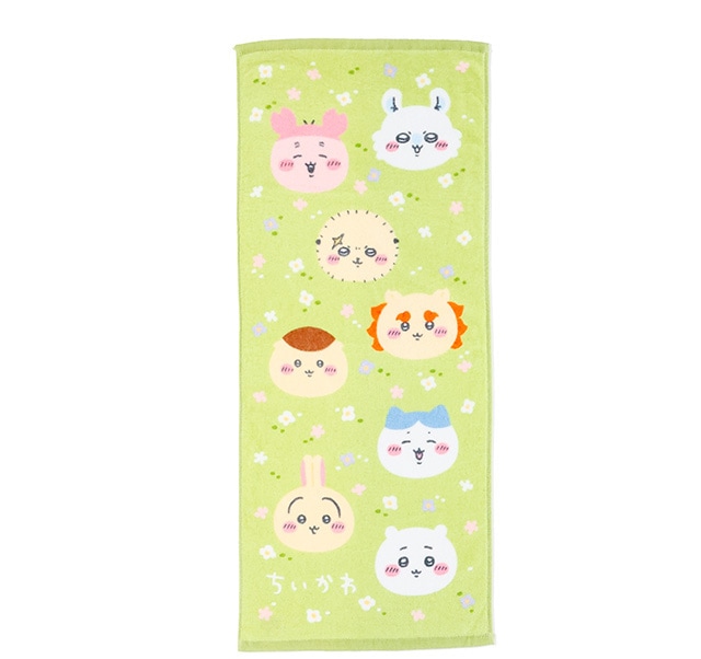 ちいかわ お花畑とちいかわたち フェイスタオル