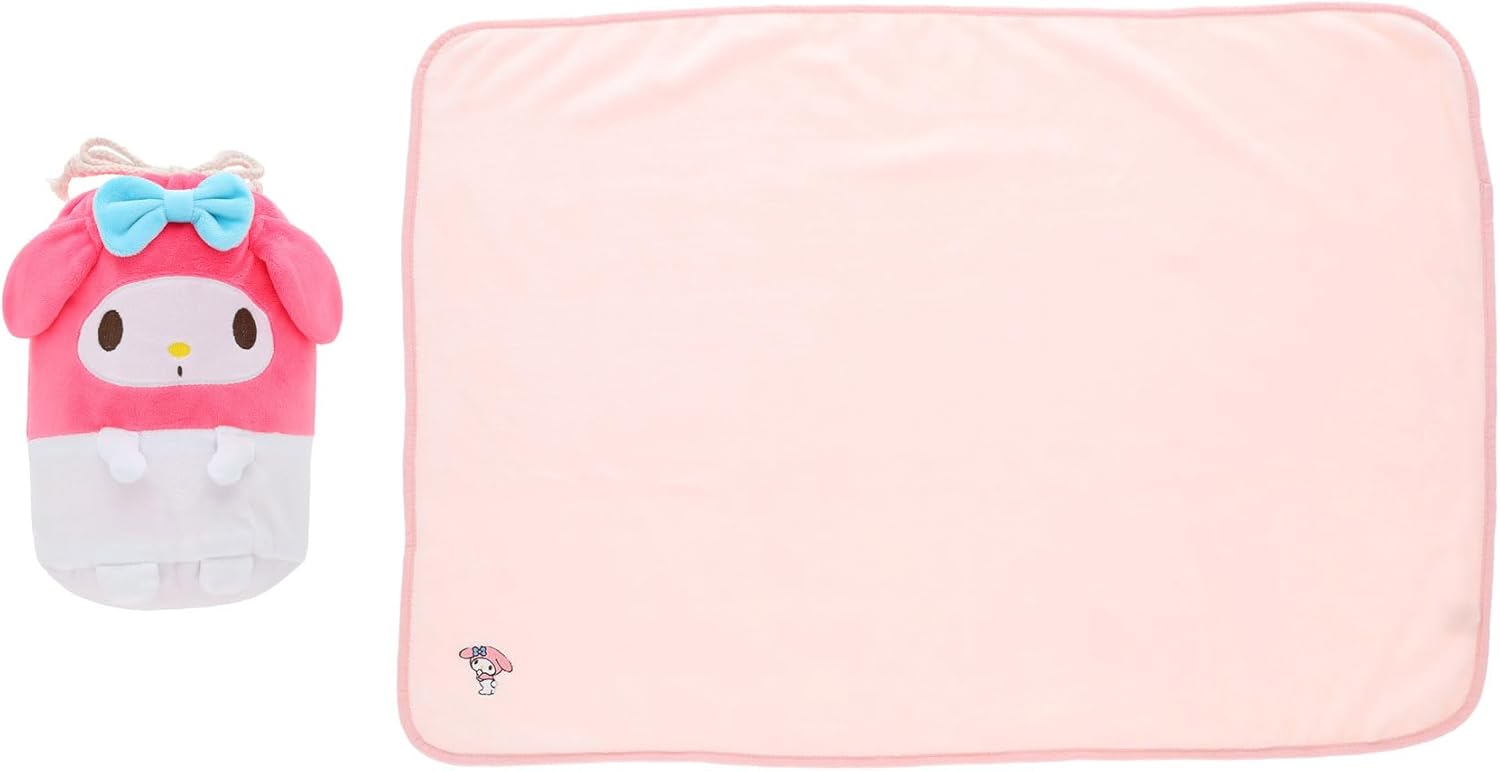 サンリオ マイメロディ ふわふわマイメロディ マスコット巾着付きブランケット