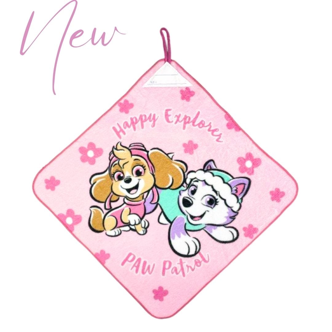 パウ・パトロール　ループ付きタオル　グレイス柄　WP449700　新入学入学準備 保育園 幼稚園 小学校 女の子