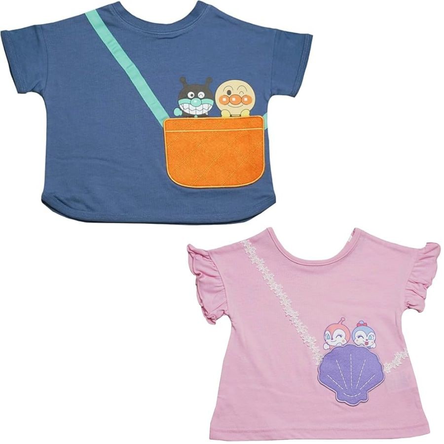 アンパンマン マルチボーダー柄 天竺 半袖Tシャツ ベビー服 Anpanman