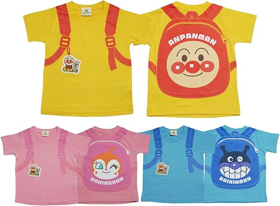 2026年 夏物 アンパンマン リュック風 半袖Tシャツ 4柄 天竺 キッズ