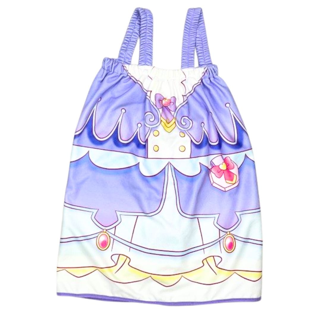 【巻きタオル】名探偵プリキュア なりきりラップドレス 60cm マイクロファイバー 巻きタオル ラップタオル  ネーム付き