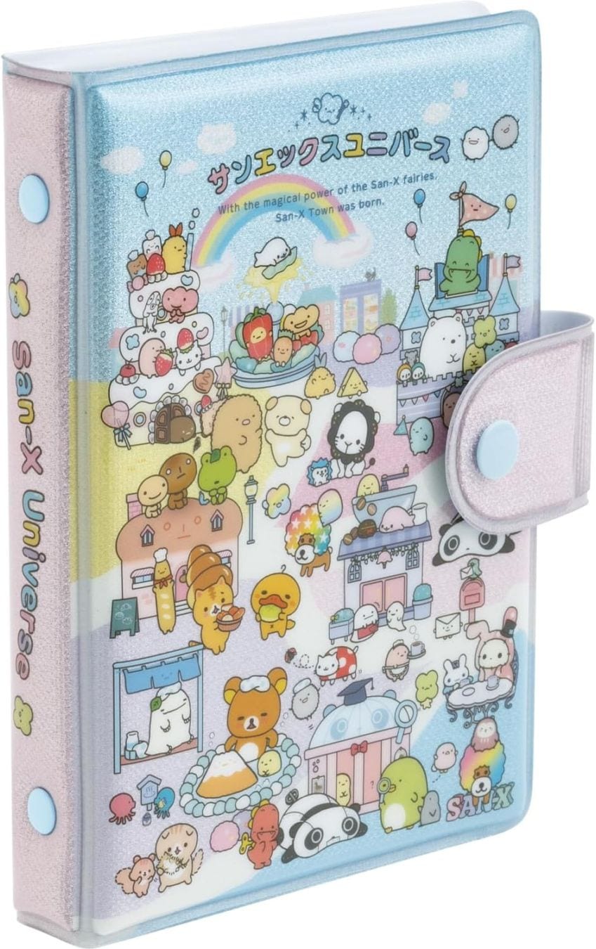 SE73404 サンエックスユニバース ふにふにシールバインダー ラメ入り 6穴対応 シールシート10枚入り
