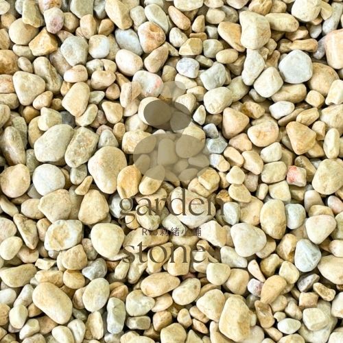 Bイエロー　玉砂利（黄色砂利）（15～25mm） 900g袋　イエロー玉砂利　黄色砂利