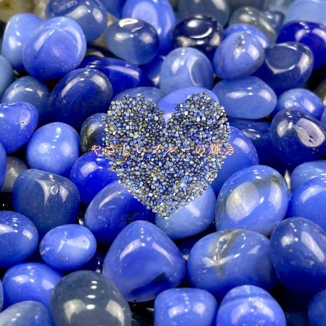 青瑪瑙（ブルーアゲート）磨き石｜サイズ別 500gパック　天然石・パワーストーン・インテリア・浄化