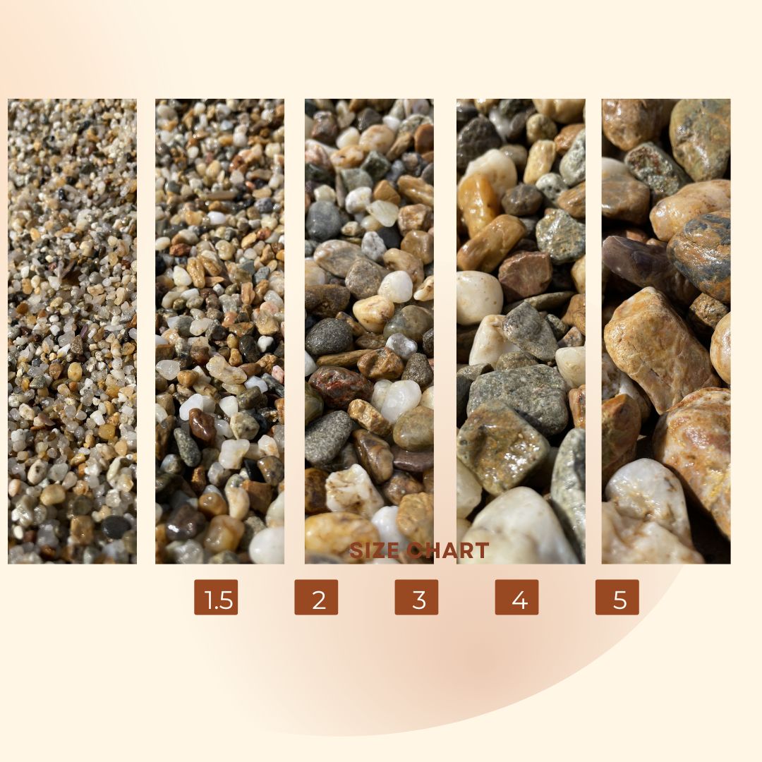 国産　天然淡路砂利（淡路ジャミ） 20kg袋　選べる5サイズ（2～30mm）　日本国産（淡路島産）