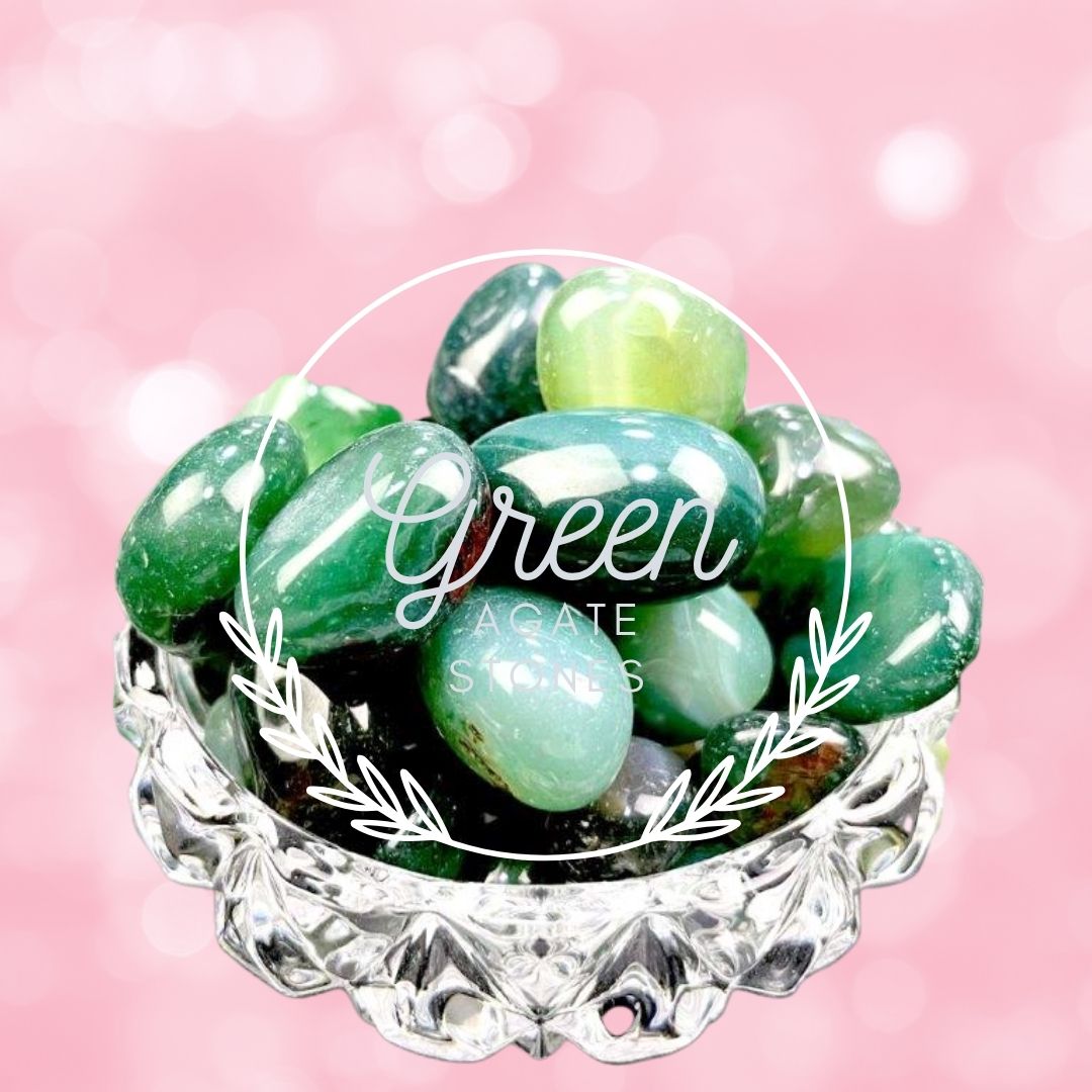 緑瑪瑙（グリーンアゲート）磨き石｜サイズ別 500gパック　天然石・パワーストーン・インテリア・浄化