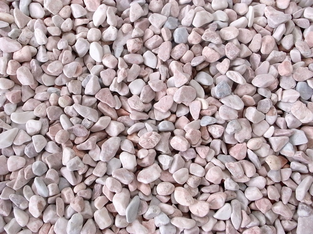 Bピンク　玉砂利（ピンク砂利）2サイズ　（約10～15mm）（約15～25mm） 20kg袋