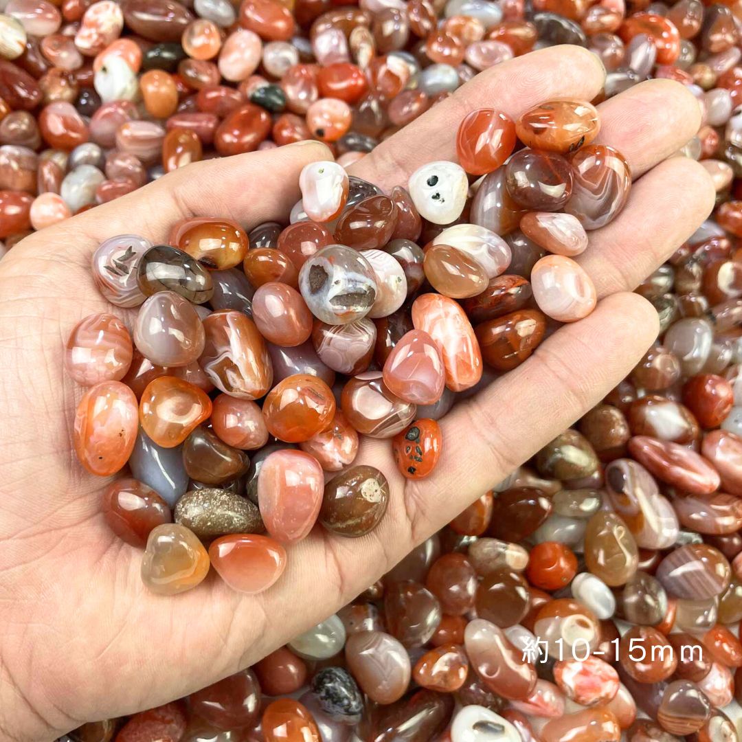 南紅瑪瑙 さざれ石 500g South Red Agate Tumbled Chips 500g天然石・パワーストーン・インテリア・浄化
