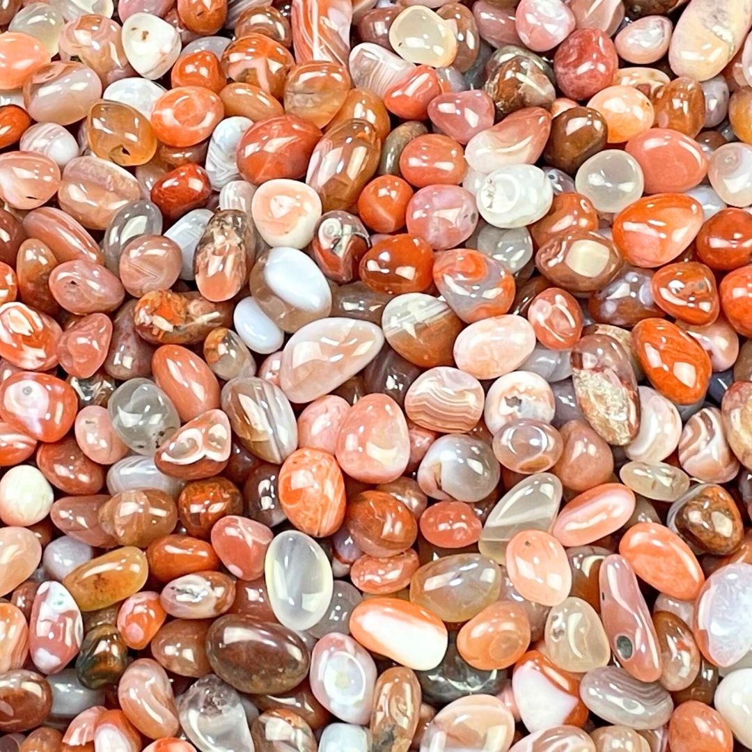 南紅瑪瑙 さざれ石 500g South Red Agate Tumbled Chips 500g天然石・パワーストーン・インテリア・浄化