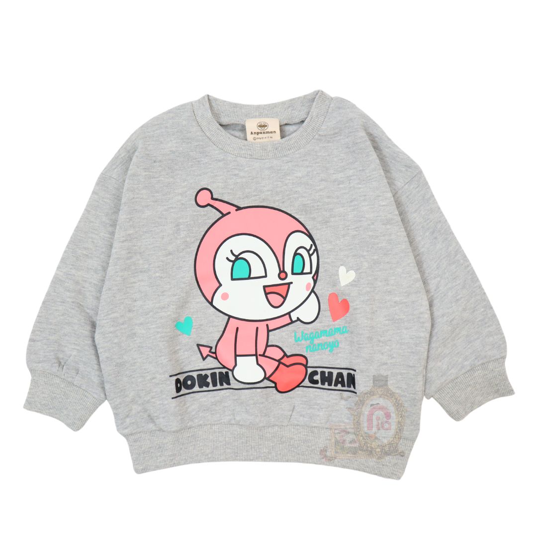 それいけ！アンパンマンガール長袖スウェットシャツ大きなドキンちゃん(裏起毛トレーナー)　ベビー服　裏起毛トレーナー 子供服 スウェットシャツ 長袖