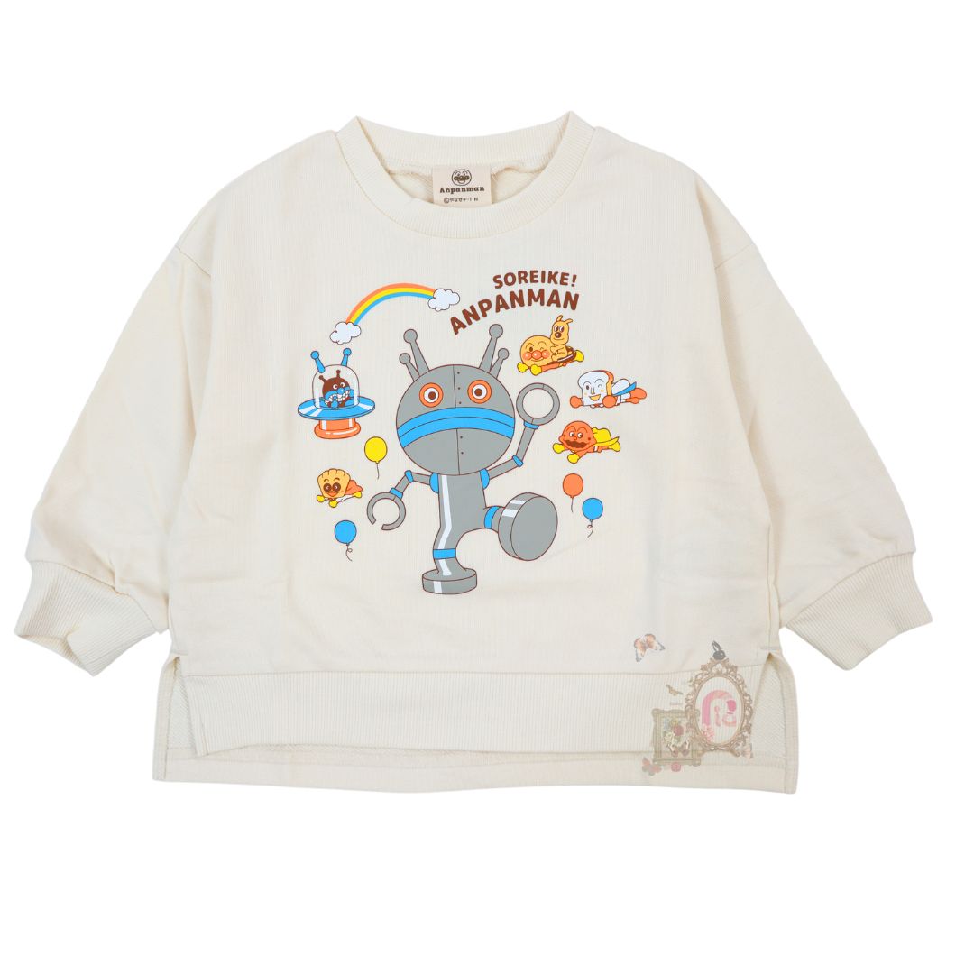 それいけ!アンパンマン集合柄男児裏毛トレーナー ダダンダン 子供服 スウェットシャツ 長袖