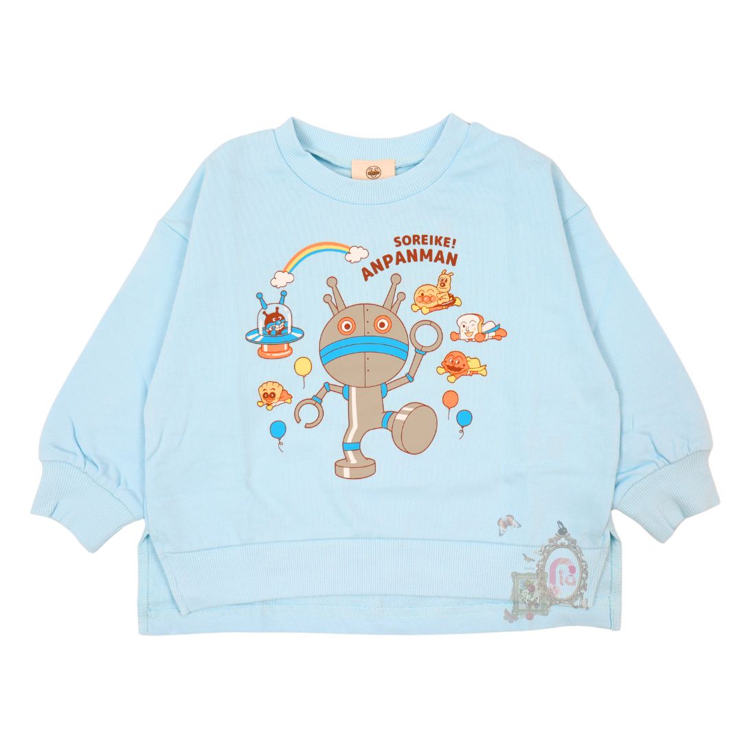 それいけ!アンパンマン集合柄男児裏毛トレーナー ダダンダン 子供服 スウェットシャツ 長袖