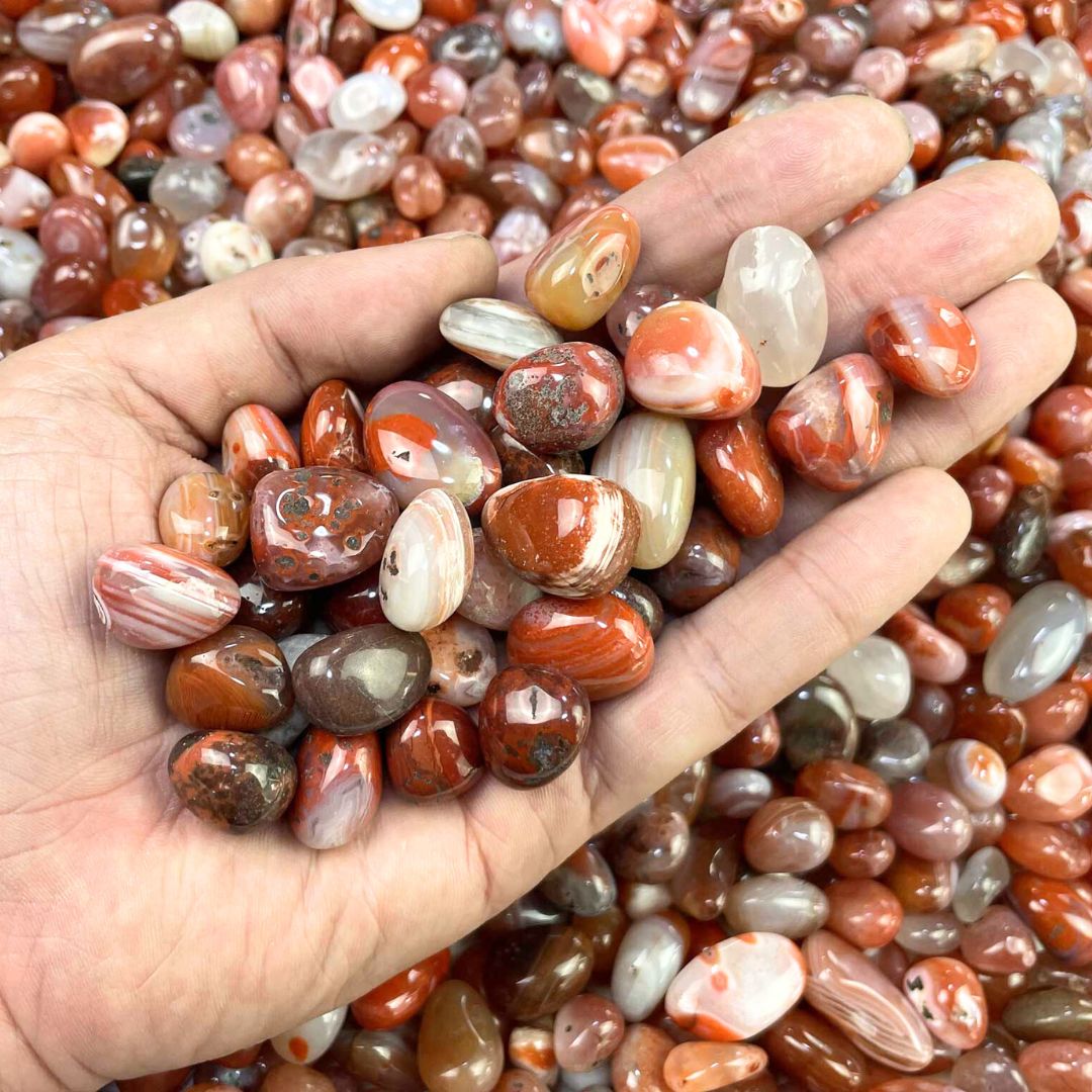 南紅瑪瑙 さざれ石 250g South Red Agate Tumbled Chips 250g天然石・パワーストーン・インテリア・浄化