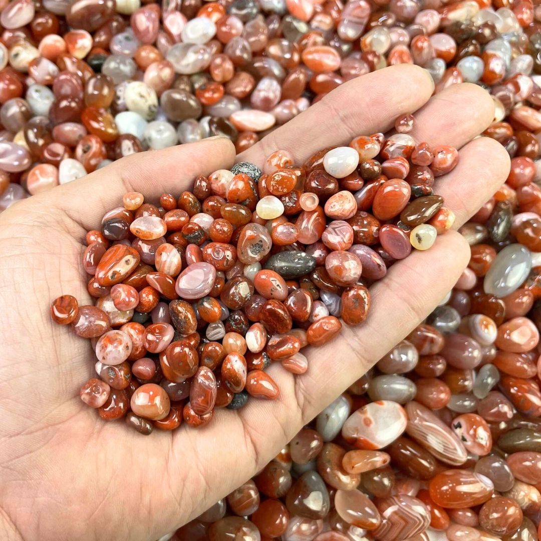 南紅瑪瑙 さざれ石 250g South Red Agate Tumbled Chips 250g天然石・パワーストーン・インテリア・浄化