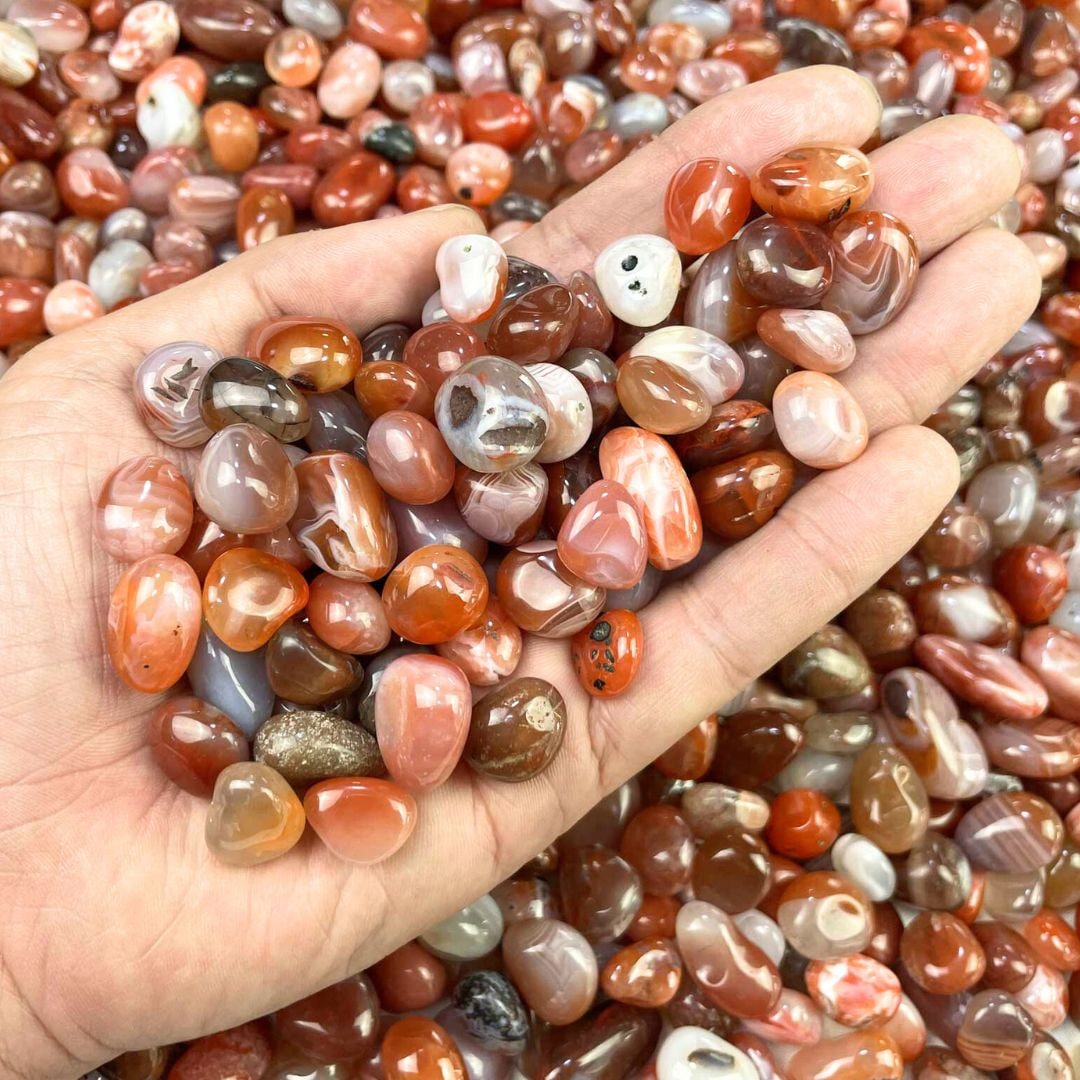 南紅瑪瑙 さざれ石 250g South Red Agate Tumbled Chips 250g天然石・パワーストーン・インテリア・浄化