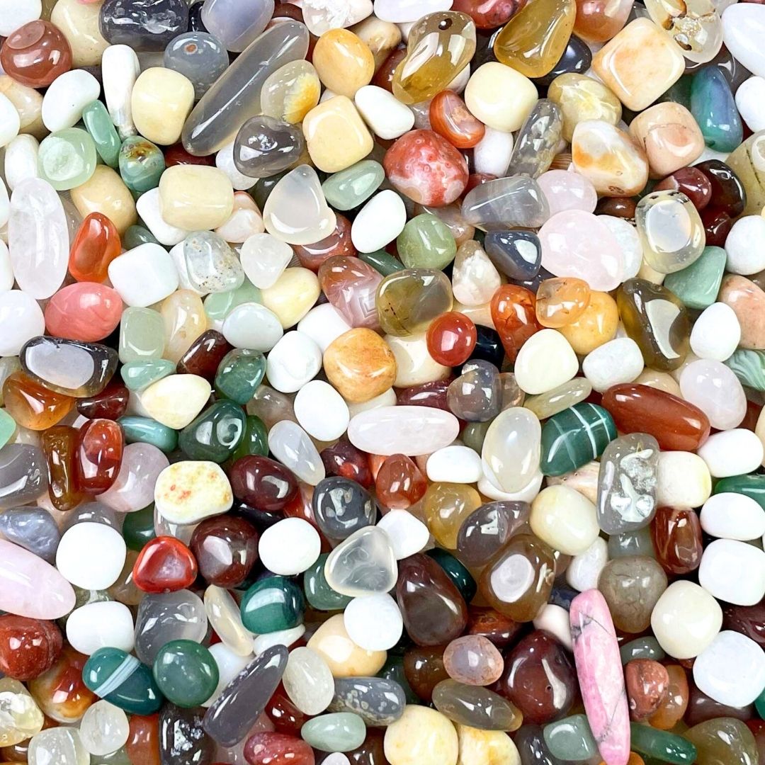 天然雨花石 瑪瑙 彩石 500g インテリア・水槽・風水・パワーストーンに最適なカラフル天然石 天然石・パワーストーン・インテリア・浄化