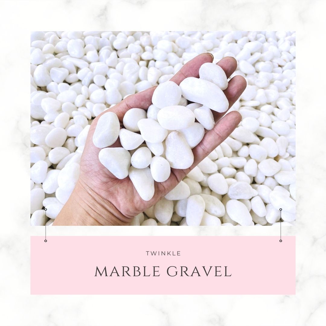 B-Sホワイト 玉砂利（白砂利）3サイズ（約10～15/15～25/25～35mm）20kg袋 白玉砂利/玉砂利/かわいい砂利/砂利/ガーデニング/庭/砂利 オシャレな庭