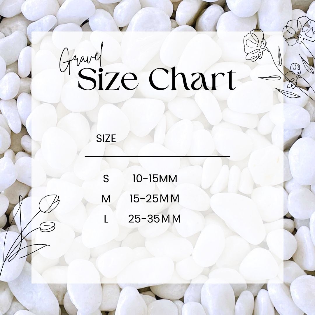 B-Sホワイト 玉砂利（白砂利）3サイズ（約10～15/15～25/25～35mm）20kg袋 白玉砂利/玉砂利/かわいい砂利/砂利/ガーデニング/庭/砂利 オシャレな庭