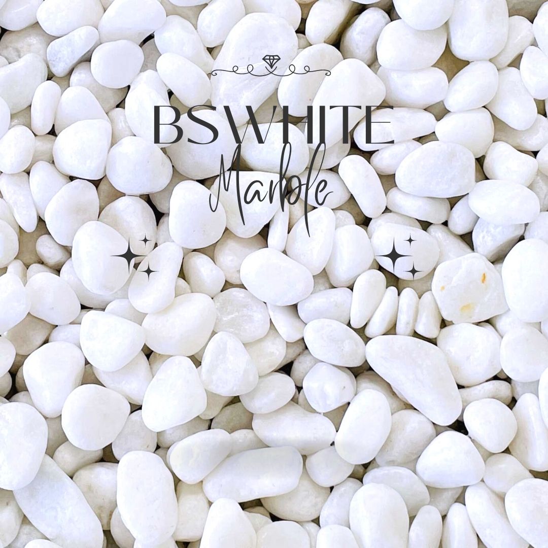 B-Sホワイト 玉砂利（白砂利）3サイズ（約10～15/15～25/25～35mm）20kg袋 白玉砂利/玉砂利/かわいい砂利/砂利/ガーデニング/庭/砂利 オシャレな庭