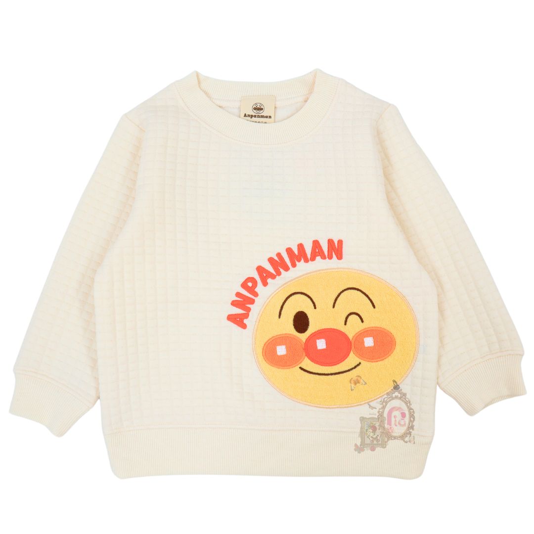 アンパンマン アップリケ トレーナー 裏毛 秋 冬 春 スウェットシャツ 長袖 子供 服 男の子 女の子 ベビー キッズ アニメ キャラクターグッズ  　90-100cm