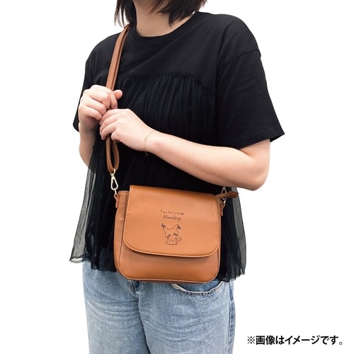 ぬいぐるみ型ショルダーバッグ（ブラウン系） ポケピース ぬいぐるみシリーズ ショルダーバッグ ブラウン W210