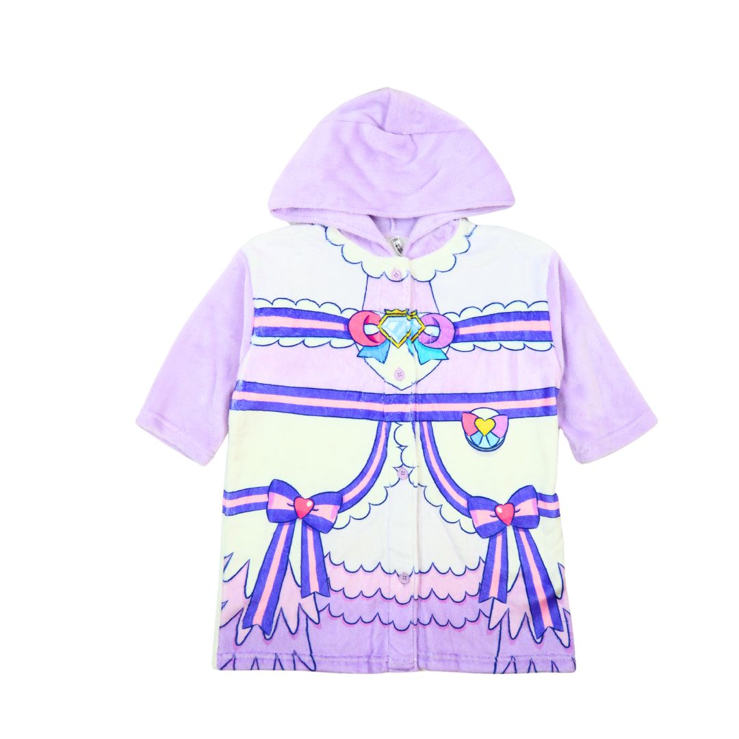 [バンダイ]わんだふる ぷりきゅあ 着る毛布 ミンクフリース 起毛 秋 冬 暖かい 100 110 120 130 子供 服 キッズ 女児 