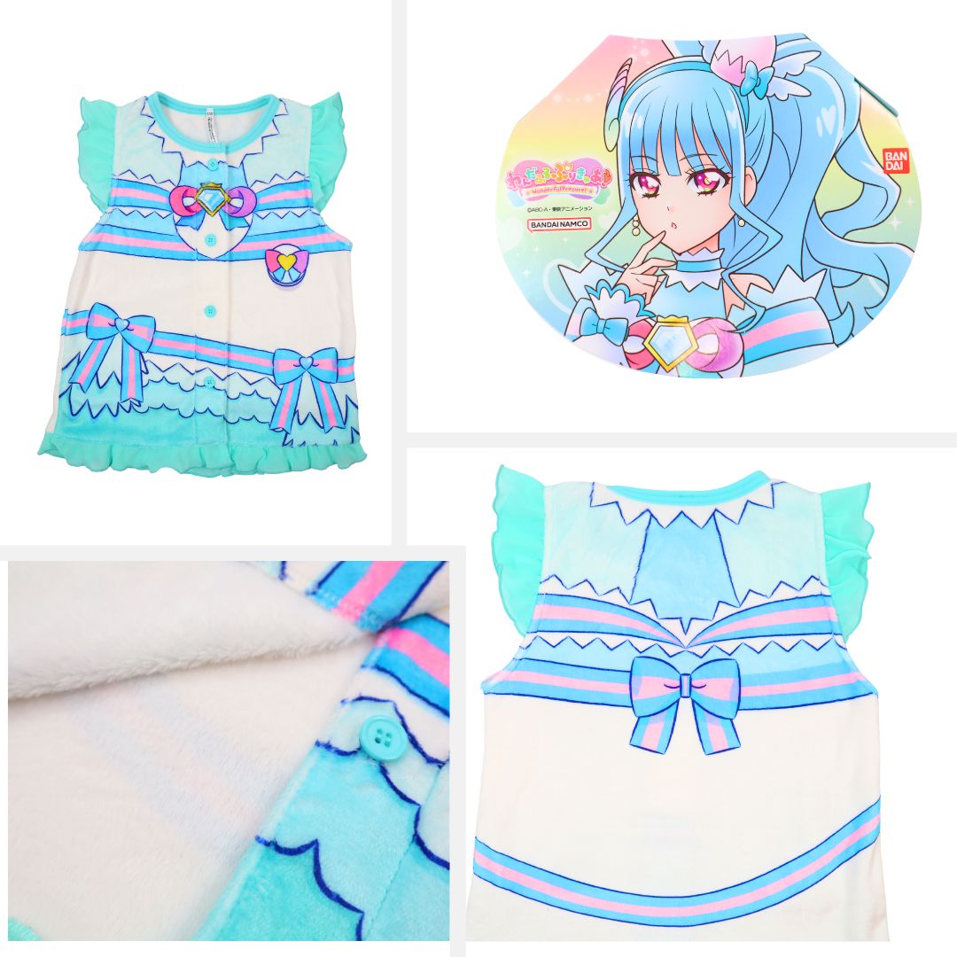 [バンダイ]わんだふる ぷりきゅあ 着る毛布 ミンクフリース 起毛 秋 冬 暖かい 100 110 120 130 子供 服 キッズ 女児 