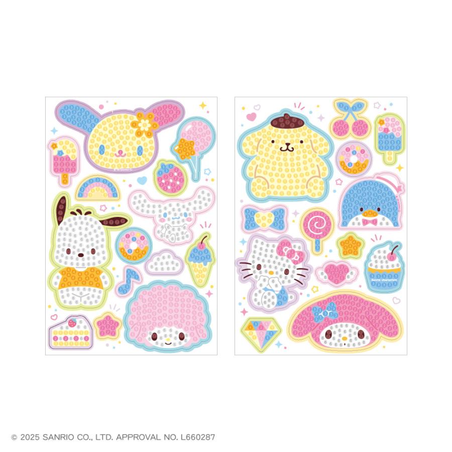 サンリオキャラクターズ マシュマロステッカーズ スイートドリーム デコシール シールシート スマホデコ シール交換 小学生 人気シール　選べる3種