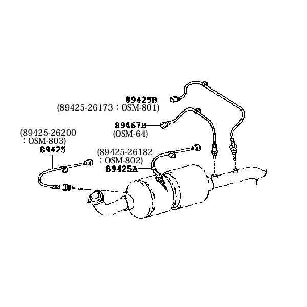 社外新品 排気音センサー フロント側 ハイエース KDH201 KDH206 89425