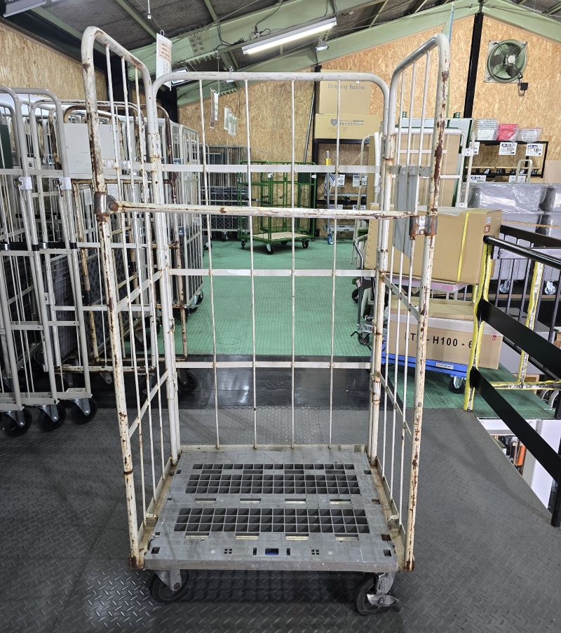 us-kago195 中古カゴ台車850x650 アイボリー D※店頭引取限定品  