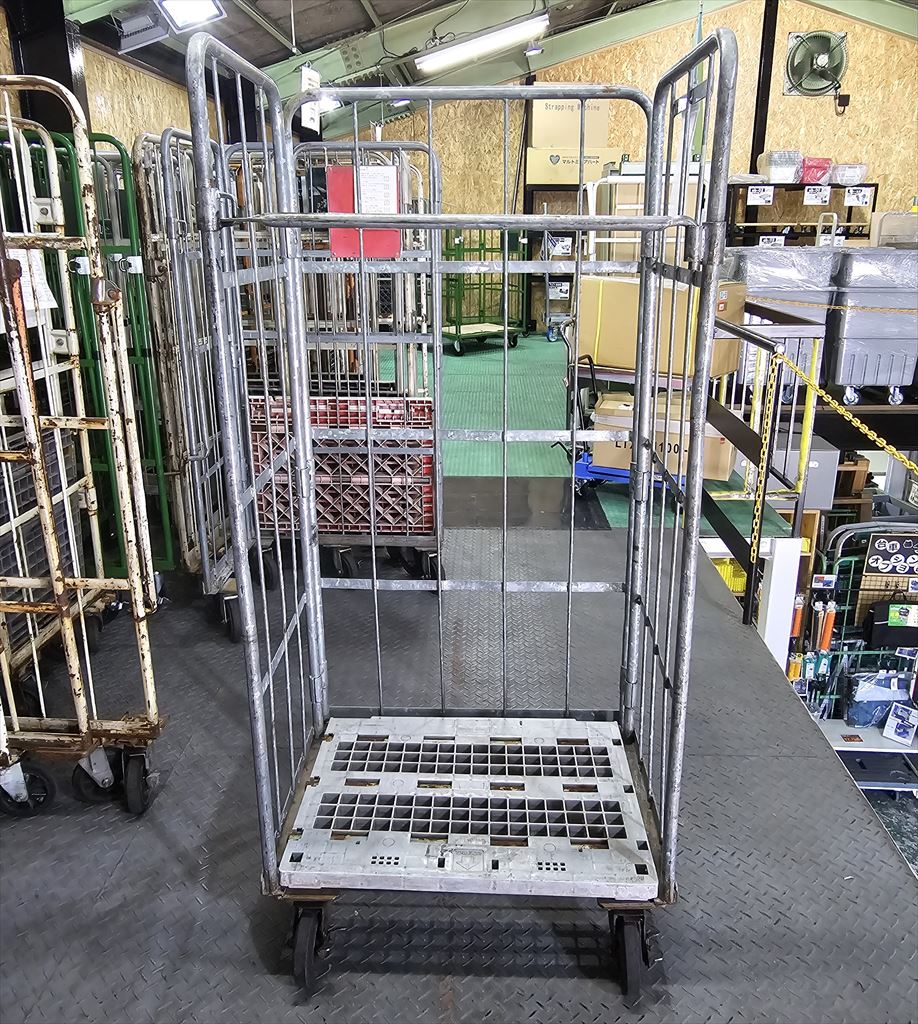 us-kago216 中古カゴ台車800x600 メッキ 9C ※店頭引取品 | 中古台車 