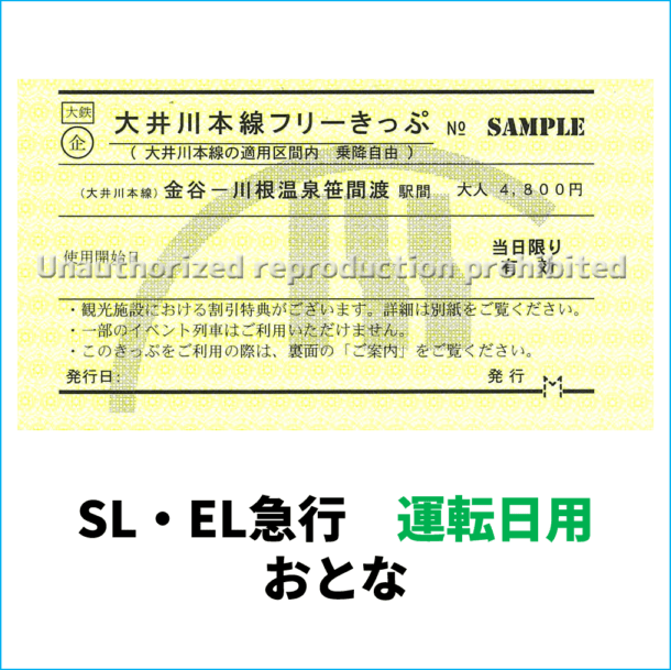 大井川本線フリーきっぷ