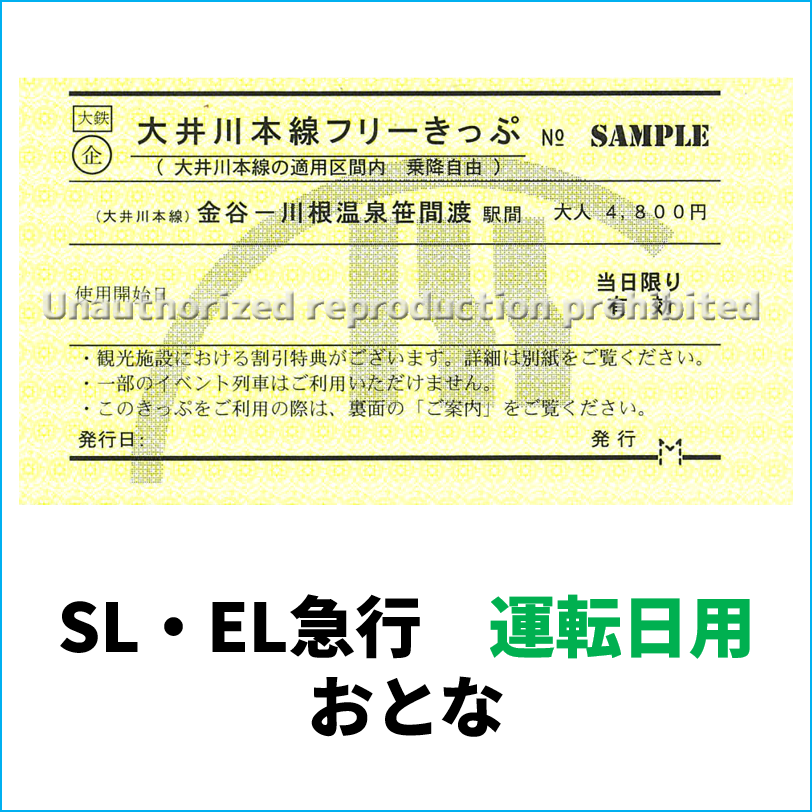 大井川本線フリーきっぷ