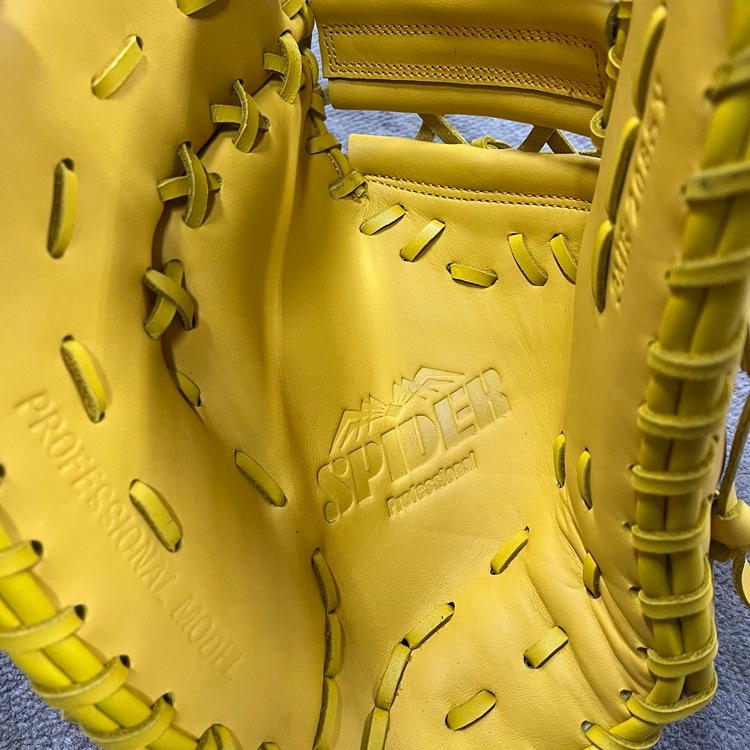 硬式キャッチャーミット SPIDER チョコブラウン キップスキン 右投用