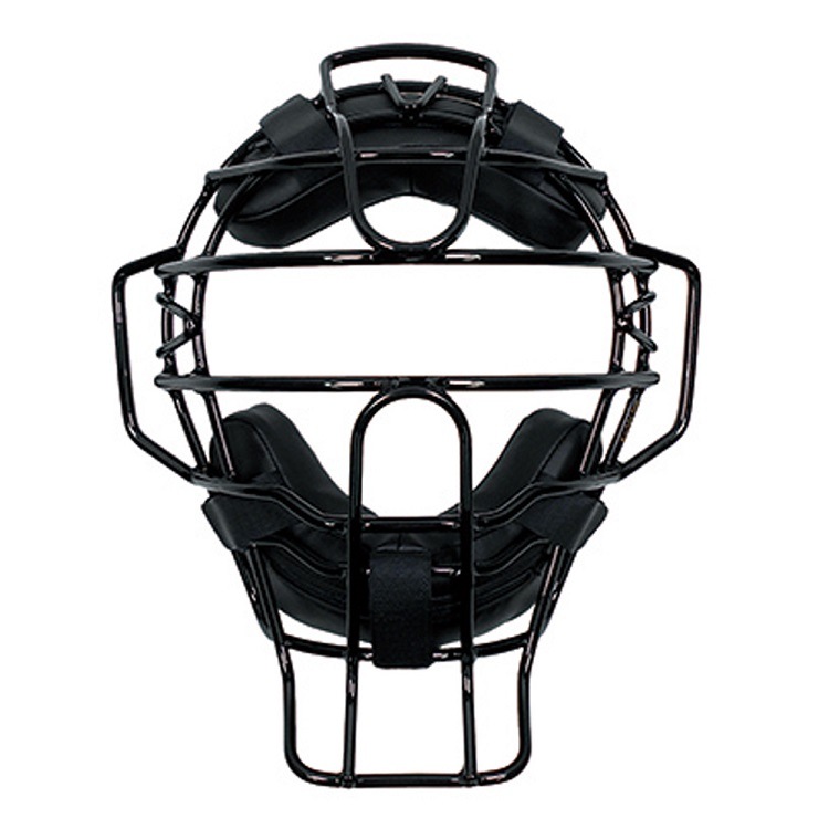 硬式キャッチャー アンパイア超軽量マスク ブラック スロートガード一体型モデル