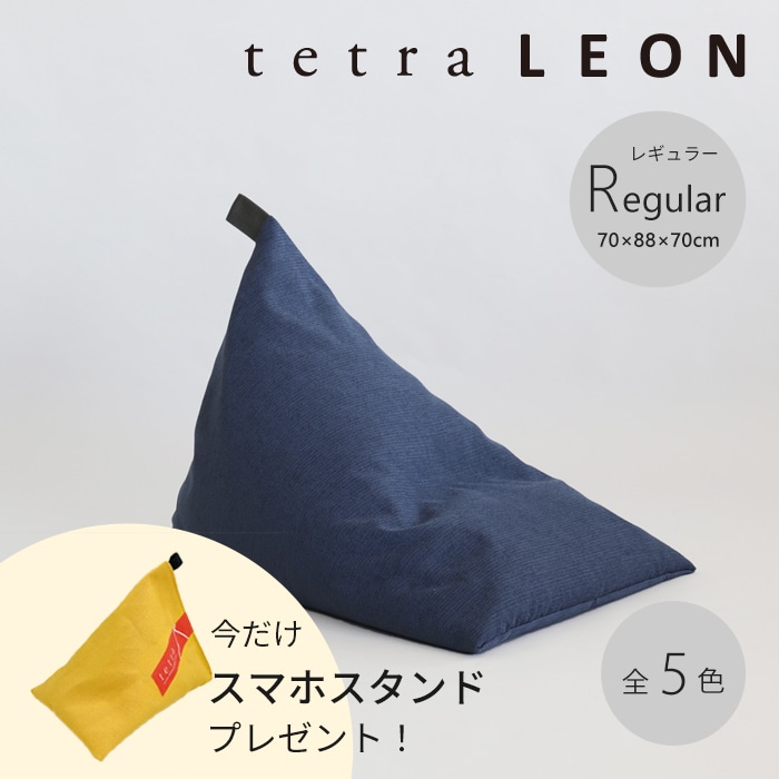 【期間限定！スマートフォンスタンド付き！～4/25まで】 tetra LEON（レオン）ビーズクッション テトラ【レギュラーサイズ】