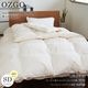 ［オズゴ］オールシーズン羽毛布団(デュエット2枚合わせ)ポーランド産ホワイトグース95％(コウダ種)　セミダブルサイズ（170×210cm）　#80超長綿【サイズオーダー可】