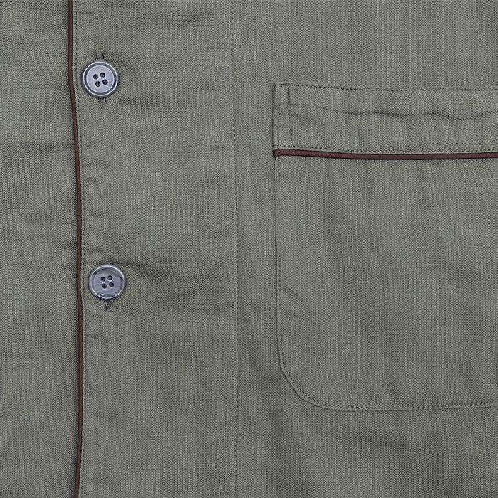 京和晒綿紗 ガーゼパジャマ 2重合わせ 草木染め【すみくろ