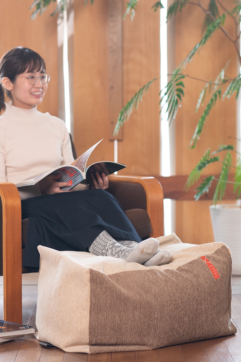 tetra CHENILLE ビーズクッション ミルクティー tetra シェニール ビーズクッション レギュラーサイズ -省