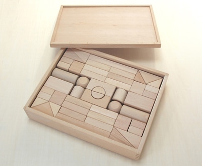 OUTLET 積木4Aセット 48pcs 木のおもちゃ(積木)