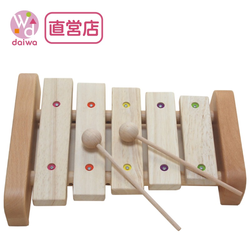 シロフォン　木のおもちゃ（ハンマー・楽器）