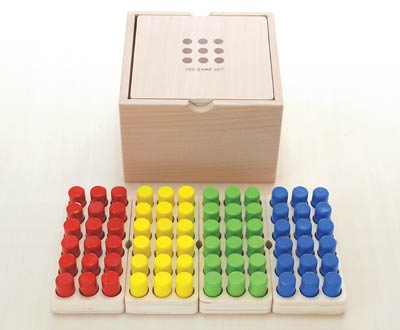 ペグゲームセット・ベーシック　木のおもちゃ（ゲーム）