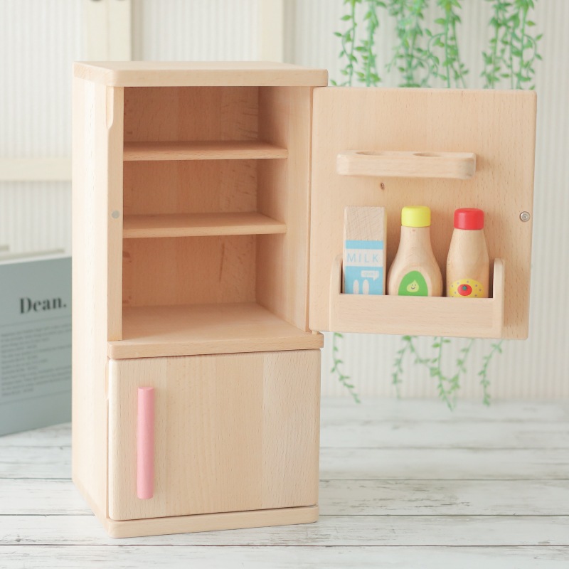 OUTLET カラーが選べる！ミニれいぞうこ《包装不可*専用BOX》  （木のおもちゃ・ままごと）