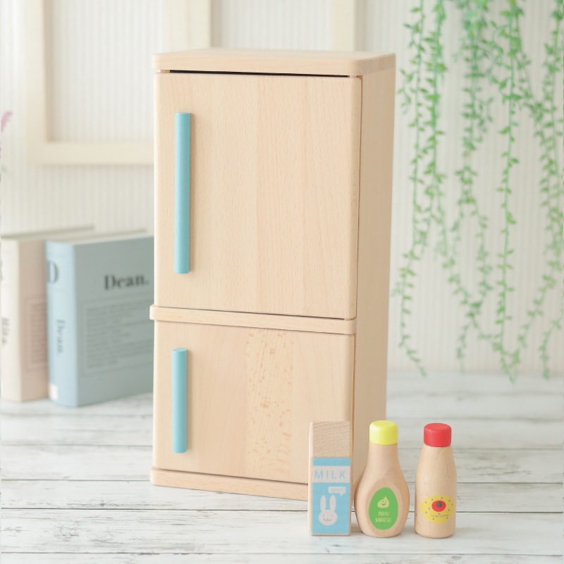 OUTLET カラーが選べる！ミニれいぞうこ《包装不可*専用BOX》  （木のおもちゃ・ままごと）